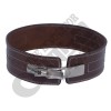 Power Lifting Lever Buckle 100% Genuine full grain Brown Leather Belt , thickness 13MM Gym Training Exercise for Men.